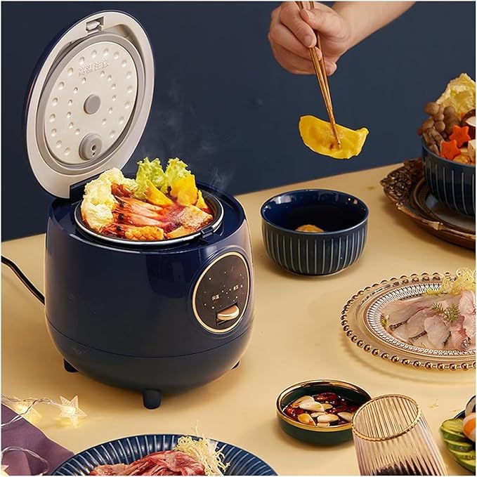 Mini Rice Cooker Commercial Rice Cooker Portable 2L Electric Steamer With Keep Warm Function 200W Removable Nonstick Rice Cooker