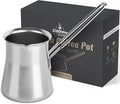 Quality Turkish Coffee Pot - Turkish Coffee Maker Chai Pot Arabic Coffee Pot Briki Greek Coffee Pot Greek Briki Cezve Ibrik (24oz)