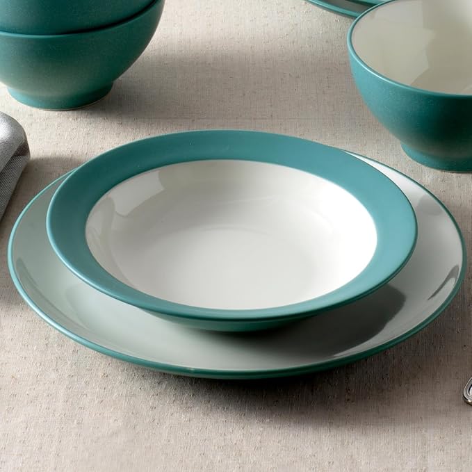 Noritake Colorwave Turquoise 12-Piece Coupe Dinnerware Set Service for 4