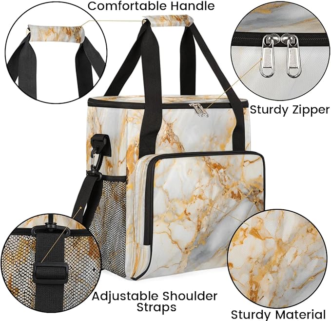 Marble Coffee Maker Travel Bag for K-Mini or K-Mini Plus Single Serve Coffee Brewer Portable Storage Tote Case for Tarvel
