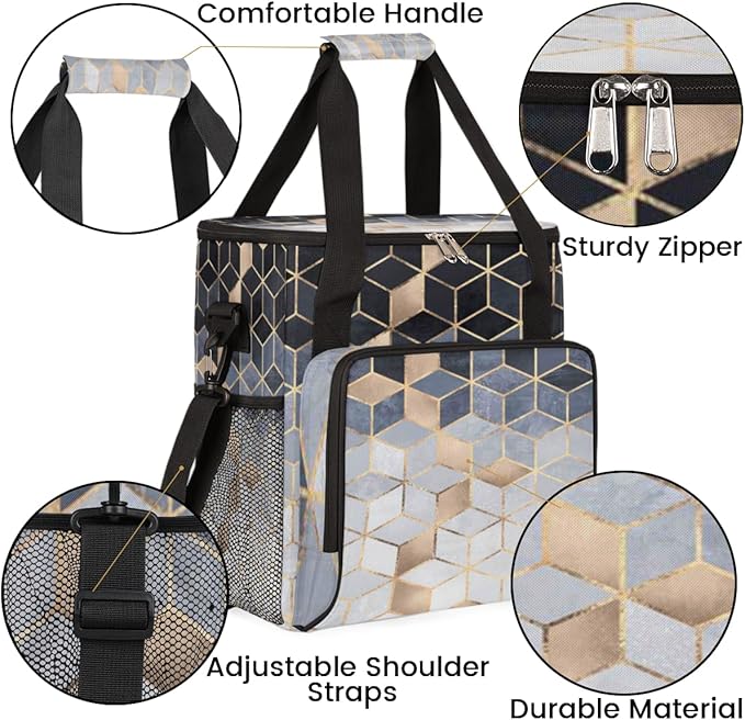 cfpolar Coffee Maker Storage Bag Waterproof Travel Carrying Storage Tote Bag Organizer Case Compatible with K-Mini or K-Mini Plus And Suitable for Other Accessories With Pockets for K-Cup Pods