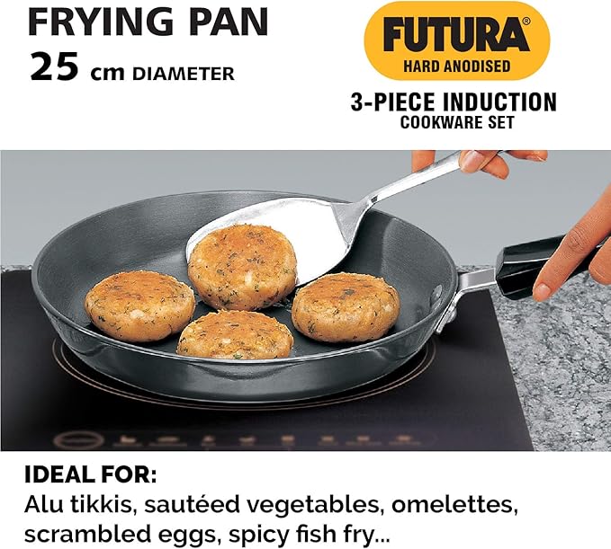 Futura Hard Anodised Induction Compatible Set 3-Pieces