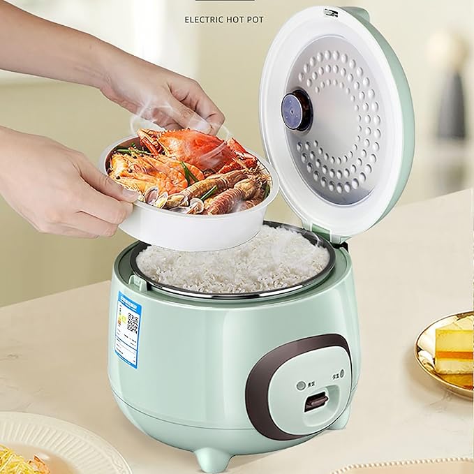 Rice Cooker (2-5L) Home Dormitory Rice Cooker Non-stick Inner Pot for Make Rice &amp Steam Food &amp Vegetables 220-240V US/EU Power(3l)