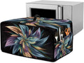 Toaster Oven Heat-Resistant Modern Toaster Oven Heavy Duty Dust-proof Microwave Cover with Storage Side Pockets Protects from Appliances Spills Stain Floral Pattern
