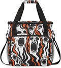Fantastic Spooky Ghosts Coffee Maker Carrying Bag Travel Storage Bag Compatible with K-Mini or K-Mini Plus Single Serve Coffee Brewer Carrying Case with Multiple Pockets &amp Shoulder Strap