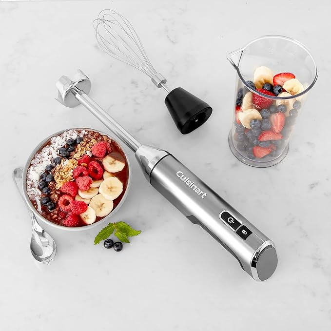 Cuisinart Electric Hand Blender &amp Mixer EvolutionX Cordless Rechargeable Gray/Black RHB-100Dark Grey