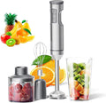 Handheld Stick Blender Electric Stick Immersion Mixer with Whisk &amp Food Chopper Powerful 1000W Motor and 304 Stainless Steel Blade Delicately Mixing for Making Smoothies Soups Juices