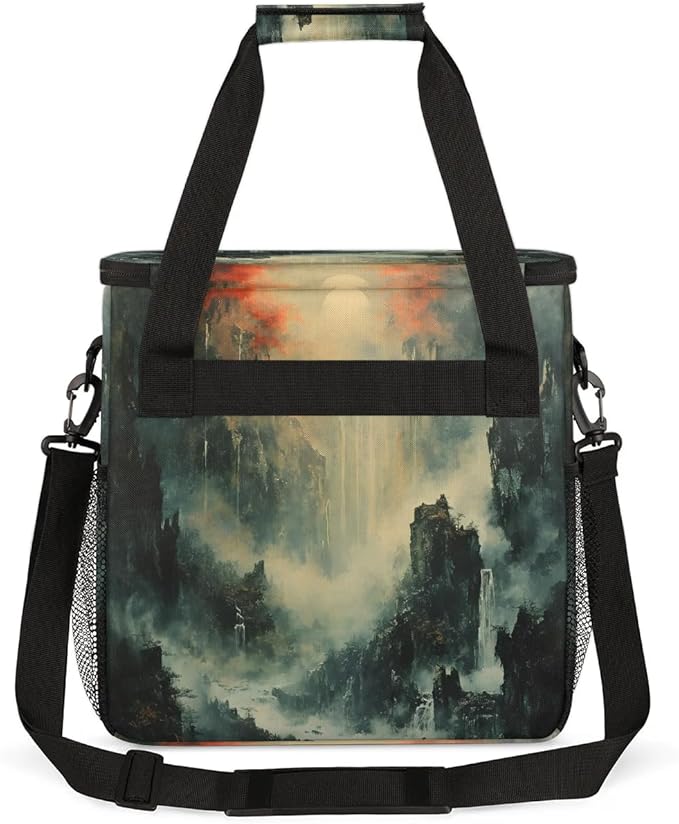 Waterfall Landscape Pattern Coffee Maker Travel Bag for K-Mini or K-Mini Plus Single Serve Coffee Brewer Portable Storage Tote Case for Tarvel