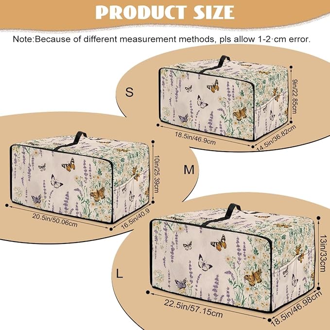 Butterfly Floral Print Toaster Oven Dust Cover with Accessory Pockets Heavy Duty Smart Microwave Oven Protector Heat Resistant Bread Maker Cover Pink