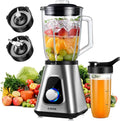 GDOR 1200W Blender for Smoothies and Shakes 52 Oz Countertop Blender &amp 22 Oz Personal Blender Combo 6-leaf Blade 3 Adjustable Speed for Juices Frozen Fruit Drinks Sauces Self-Cleaning