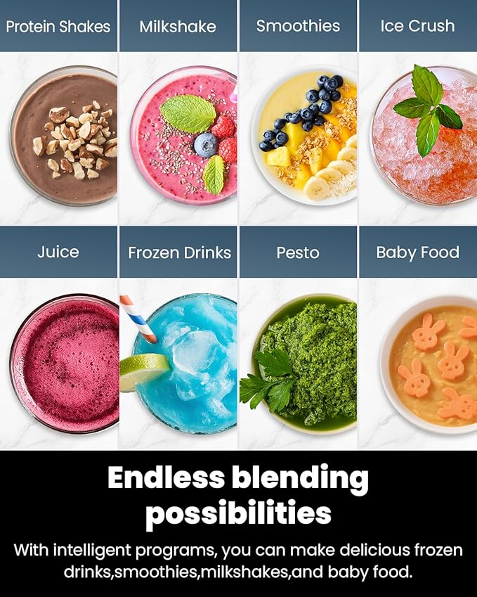 GDOR Blender for Smoothies 25000 RPM Personal Blender for Shakes and Smoothies with 2 * 24oz No-BPA To-Go CupsDetachable 6-leaf BladeHealthy RecipeBlack