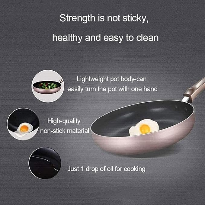 Non-Stick Pot and Pan SetKitchen Cookware SetStir-Fry PansFrying Pan and Saucepan Set with Lids3-Piece Set Variety Pack