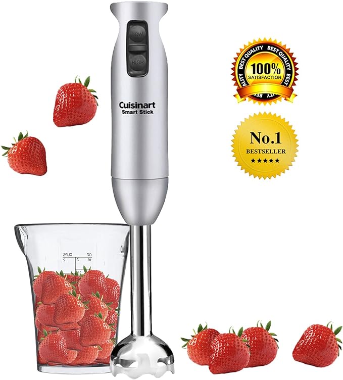 Cuisinart CSB-75BC Smart Stick 200 Watt 2 Speed Hand Blender Brushed Chrome