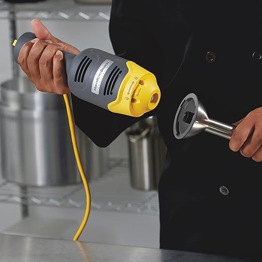 Hamilton Beach Commercial HMI009 BigRig Compact Immersion Blender with 9 Inch Shaft Up to 3 Gallons Capacity Variable Speed Easy to Use NSF Certified