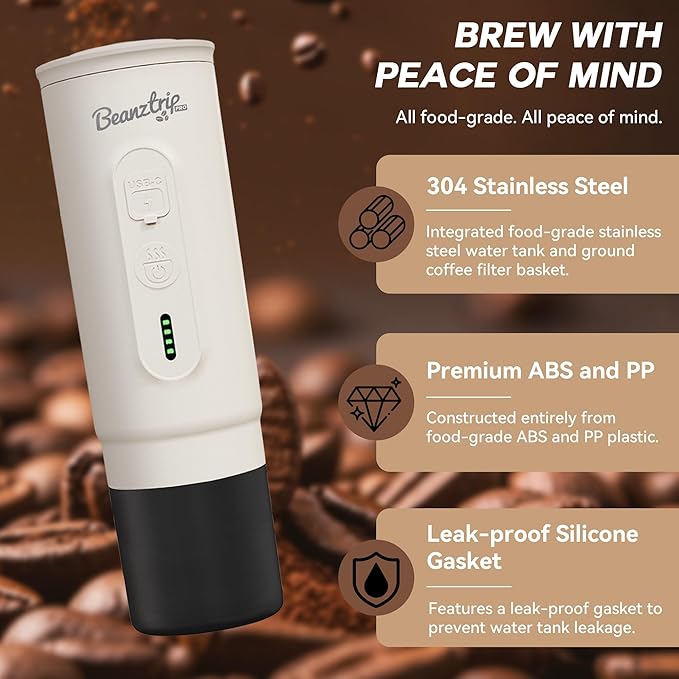H02 PRO Portable Electric Espresso Maker Women's Day Gift Coffee Machine Compatible with NS Capsule Original Pods &amp Ground Coffee Mini Travel Espresso maker for Camping Hiking RV