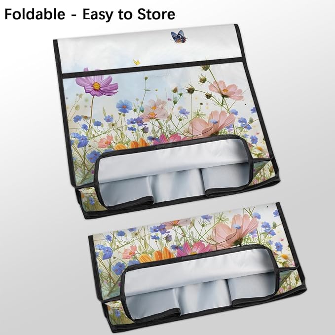 cfpolar Kitchen Aid Mixer Cover Compatible with 6-8 Quarts Butterfly Flower Pattern Stand Mixer Cover Kitchen Aid Mixers Accessories Appliance Organizer Bag Dust Covers with Zipper Pocket