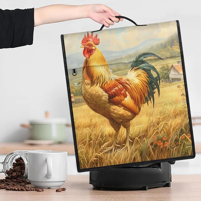 cfpolar Kitchen Aid Mixer Cover Compatible with 6-8 Quarts Rooster Farmhouse Animal Stand Mixer Cover Kitchen Aid Mixers Accessories Appliance Organizer Bag Dust Covers with Zipper Pocket