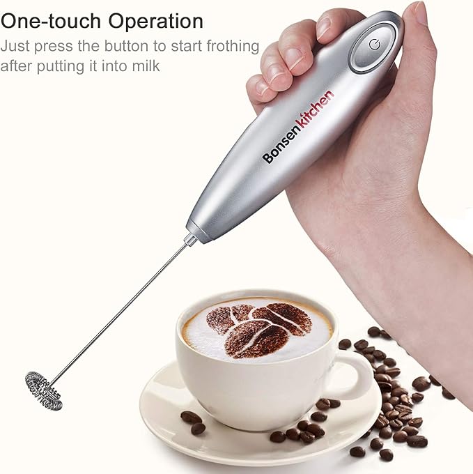 20-Speed Immersion Hand Blender with Whisk for Smoothies Puree Baby Food and Milk Frother Handheld for Coffee-Bundle