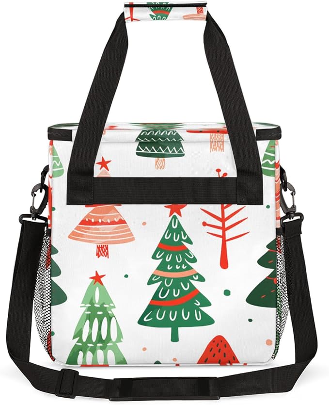 Bright Tree Coffee Maker Carrying Bag Christmas Festivals Travel Storage Bag Compatible with K-Mini or K-Mini Plus Single Serve Coffee Brewer Carrying Case with Multiple Pockets &amp Shoulder Strap