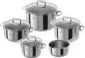 Zwilling 5-Piece Pot-Set with 4 Lids Suitable for Induction Stainless Steel Quadro60 x 50 x 30 cm Silver