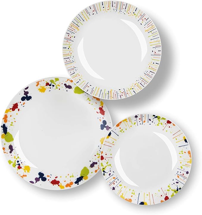 Excelsa Dripping 18-Piece Dinner Set Porcelain