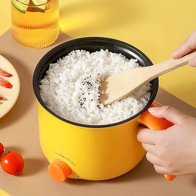 GRFIT 1.8L Household Electric Rice Cooker Pot Skillet Non-stick Liner Multifunction Rice Cooker Food Steamer Hot pot Boil Cup (Color : Yellow with Steamer) jinyi2016SHOP-1998