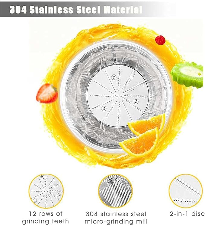 Juicer 250W Electric Juicer Stainless Steel Juicer Fruit Vegetable Food Mixer Blender Extractor Machine 2 Speed Setting 18000R / M