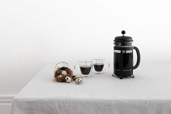 Bodum 12oz Java French Press Coffee Maker High-Heat Borosilicate Glass White- Made in Portugal
