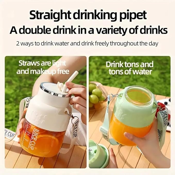 Travel USB 1000mAh Battery 700ml Portable Juicer With Ice Crush For Outdoor Office Protein Shakes Portable Blender With Straw
