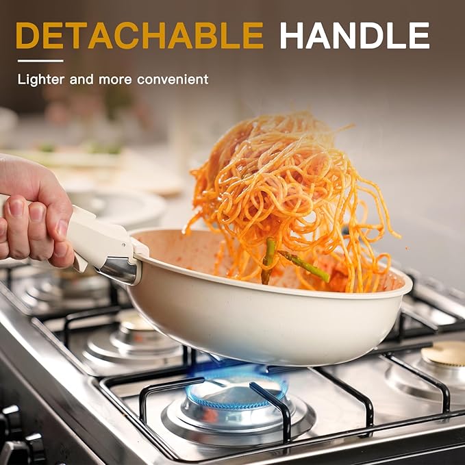 Astercook 23 Pcs Pots and Pans Set Non Stick with 13 Pieces Kitchen Knives Set
