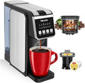 Single Serve Coffee Maker with Built-in Grinder Fast Brew 6-16oz Single Cup for Whole Beans Grounds K-Cup Grind and Brew Coffee Maker with 47oz Water Tank Descaling Alert Black