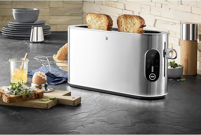 WMF Lumero 414190011 Best Toaster 10 Browning Levels Quick Roast Results Bright LED Display Warm-up Rack Warm Up Roasting Defrost Cancel 980W