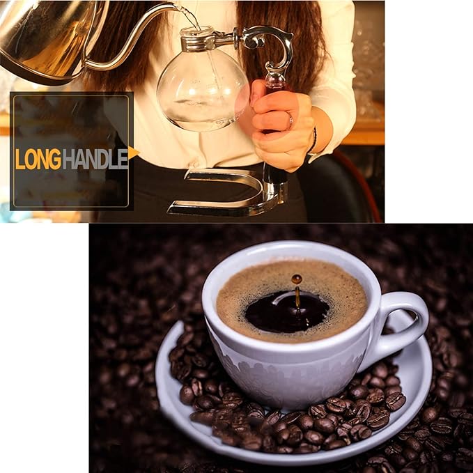 Siphon Glass Pot Syphon Coffee MakerHand Siphon Coffee Maker PotVacuum Coffee Brewer Tea Siphon PotCoffee Machine Filter 2-5 Cup5