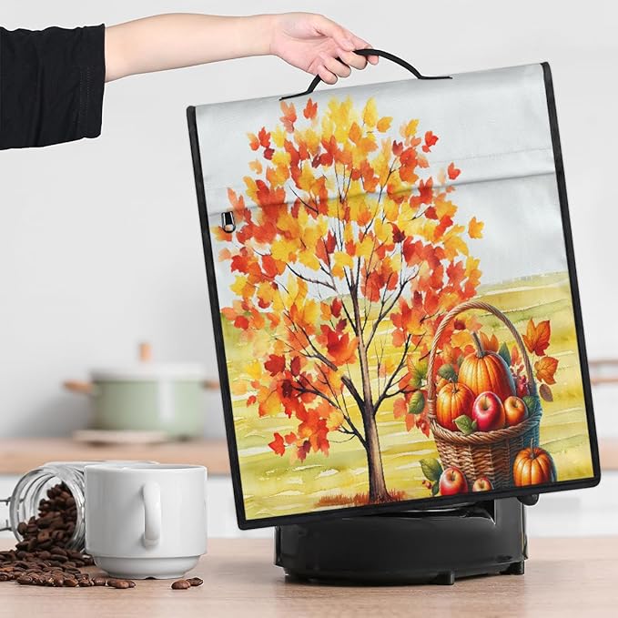 cfpolar Kitchen Aid Mixer Cover Compatible with 6-8 Quarts Autumn Apples Maple Leaves Stand Mixer Cover Kitchen Aid Mixers Accessories Appliance Organizer Bag Dust Covers with Zipper Pocket