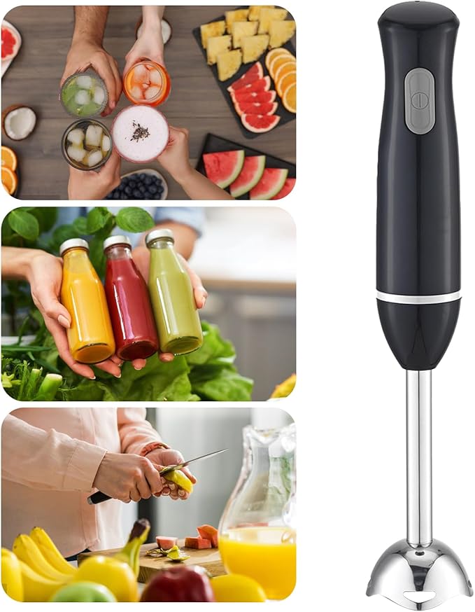 Hand Blender Easy to Use 220-240v 50/60hz Immersion Blender Electric Handheld Mixer Portable Stick Mixer with Stainless Steel Blades for Soup Smoothíe Puree Babý Food