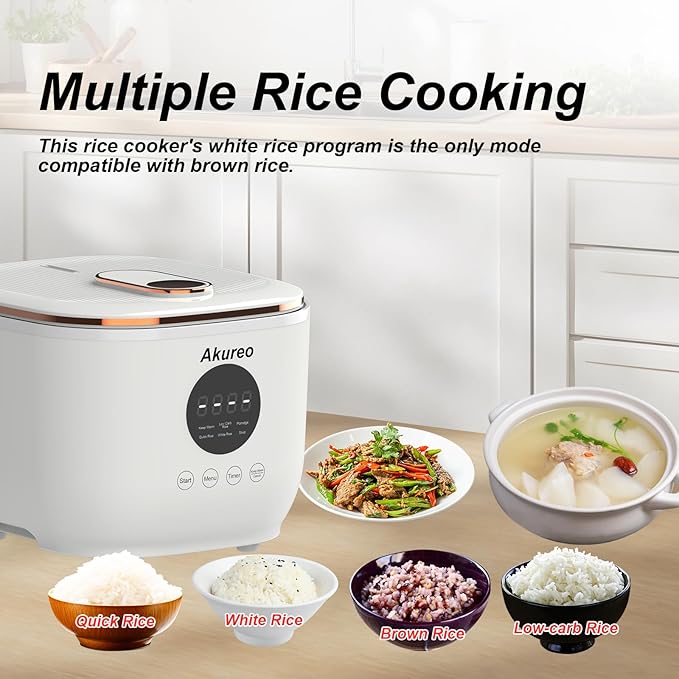 3L Healthy Low Carb Rice Cooker Low Sugar Digital SteamerPorridgeSoupQuick RiceWhite RiceStainless Steel Filter Basket5 Cooking Functions24H Timer &amp Auto Keep Warm