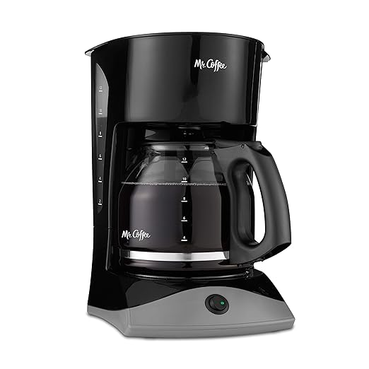 Mr. Coffee Black Coffee Maker 12 Cups with Auto Pause and Glass Carafe Perfect for Home and Office Use (Pack of 2)