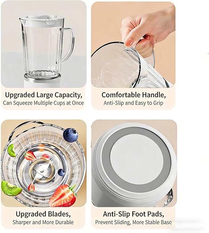 Upgraded Electric Juicer: Wireless &amp Portable 800mL Desktop Blender with High Power Detachable Cup &amp Easy-Clean Design. Ideal for Fresh Homemade Juices Perfect for Home Kitchens and Offices