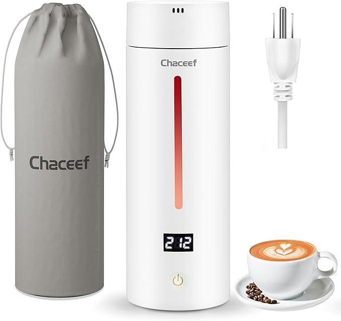 CHACEEF 1.2L Mini Rice Cooker &amp 350ml Travel Electric Kettle