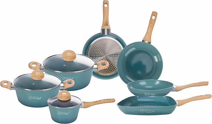 Boracay SìChef 10-Piece Non-Stick Ceramic Coated Aluminium Alloy Induction Cooker Set