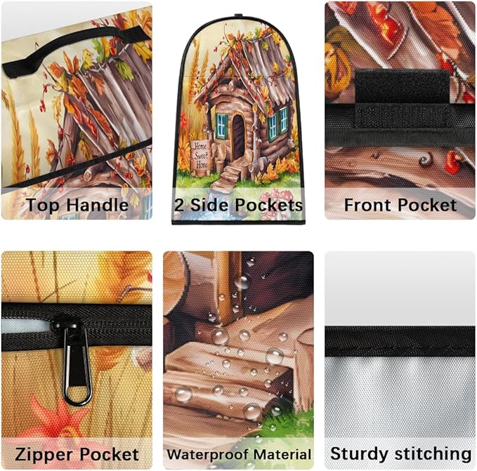 cfpolar Kitchen Aid Mixer Cover Compatible with 6-8 Quarts Farm Flowers Autumn Stand Mixer Cover Kitchen Aid Mixers Accessories Appliance Organizer Bag Dust Covers with Zipper Pocket