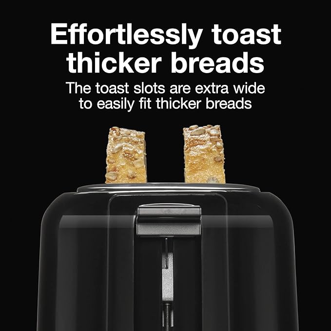 Proctor Silex 2-Slice Toaster with Extra Wide Slots for Bagels Cool-Touch Walls Shade Selector Toast Boost Auto Shut-off and Cancel Button Black (22305) | Proctor Silex Power Electric Automatic C