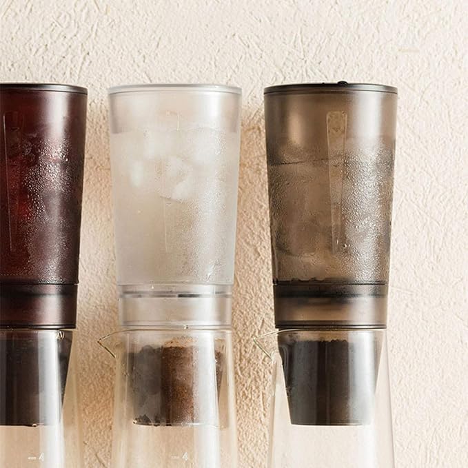Liudan Coffee Maker Household Ice Cream Drop Coffee Pot Drop Coffee Machine Manual Cold Beer Cold Beer Pot Glassware Black/Red/White Coffee Pot Coffee Press (Color : Gray)