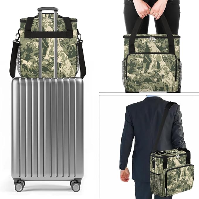 Abstract Camouflage Dog Coffee Maker Travel Bag for K-Mini or K-Mini Plus Single Serve Coffee Brewer Portable Storage Tote Case for Tarvel