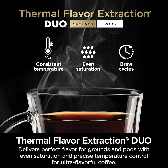 Ninja DualBrew Pro Hot &amp Iced Coffee Drip Coffee Maker | Compatible with K-Cup Pods | 3 Brew Styles (Classic Rich &amp Iced) | 70oz Removable Reservoir &amp Dishwasher Safe | Black | 14-Cup (R