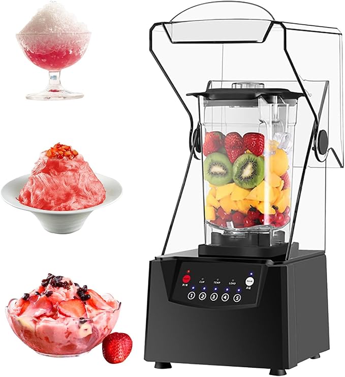 Professional Blender Smoothie Mixer Blenders for Kitchen with 2L Container Pre-programed Peak 2200W Power for Ice Smoothie Dessert Nuts