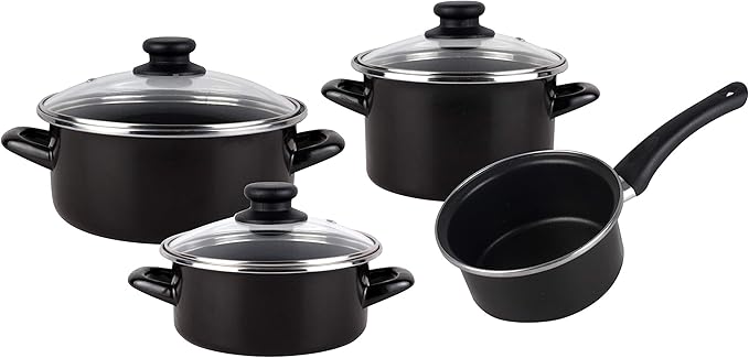Magefesa 2454140031 – Kitchen Bateria ClÃ ¡Steel SICA Kenya 7 Pieces Black