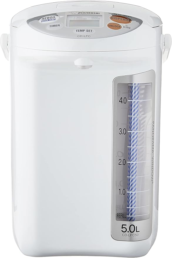 Zojirushi Micom Water Boiler and Warmer 169 oz/5.0 L White &amp NS-TSC10 5-1/2-Cup (Uncooked) Micom Rice Cooker and Warmer 1.0-Liter