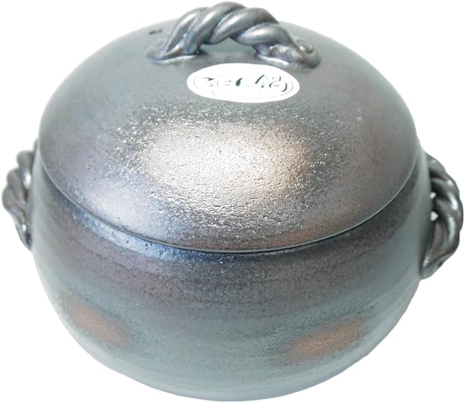 Nakashima Banko Ware Heat Resistant Rice Pot (For 5 Round Types) Brown Approx. 80.6 fl oz (2300 ml)