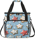Mystical Xmas Biscuit Coffee Maker Carrying Bag Portable Travel Storage Tote Bag Compatible with K-Mini or K-Mini Plus Single Serve Coffee Brewer Carrying Case with Multiple Pockets &amp Shoulder S